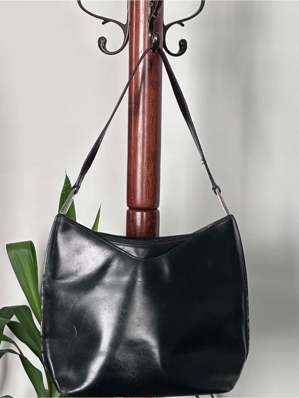 Gucci Black Leather Shoulder Satchel